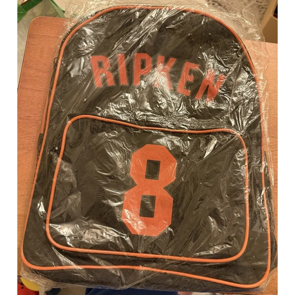Baltimore Orioles MLB Cal Ripken Jr. 8 Black Backpack‎ School Bag